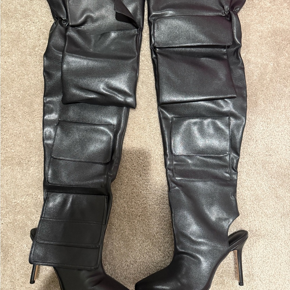 NIB! Sexy Black Over-the-Knee Thigh-High Women's Boots Size 9